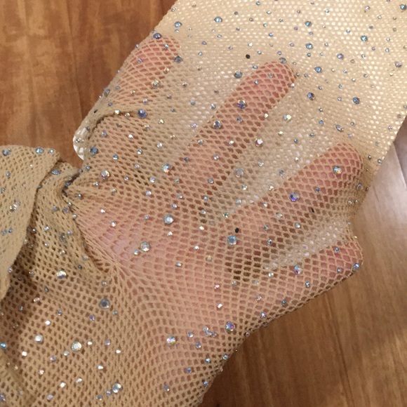 LAST ONE Crystal Fishnet Stockings tights studed - Picture 5 of 8